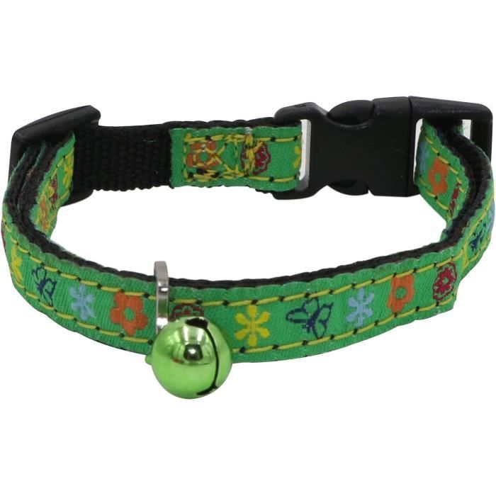 Collier pour chat - AIME - Spring - Ajustable - Cuivré, grelot argenté