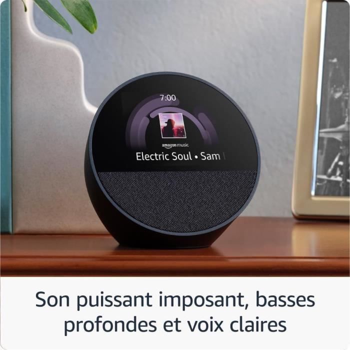 Réveil connecté - AMAZON - ECHO SPOT - Écran 2,83 - Son de qualité - Contrôle vocal