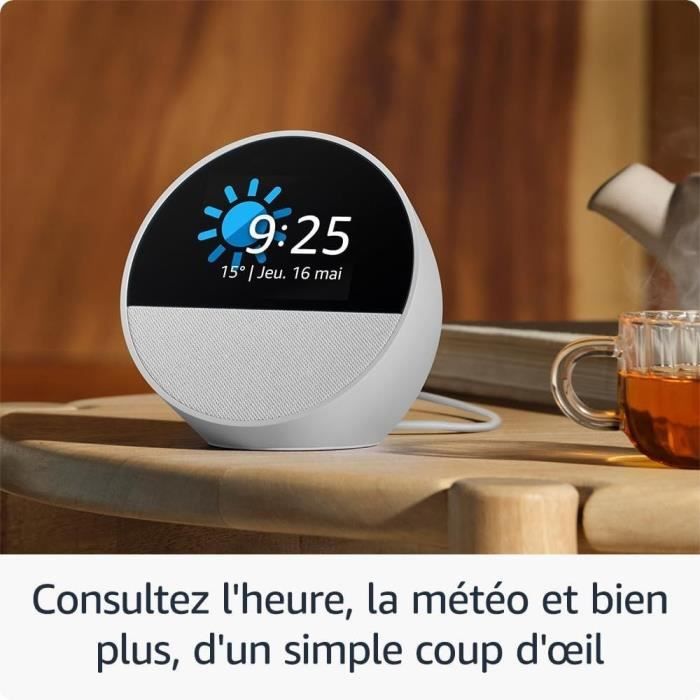 Réveil connecté - AMAZON - ECHO SPOT - Écran 2,83 - Son de qualité - Contrôle vocal
