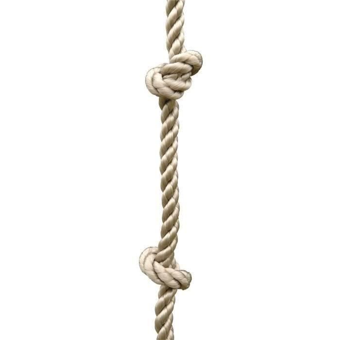 Corde d'escalade avec nuds pour balançoire TRIGANO - Pour enfants de 3 à 12 ans - Longueur 3,15 m
