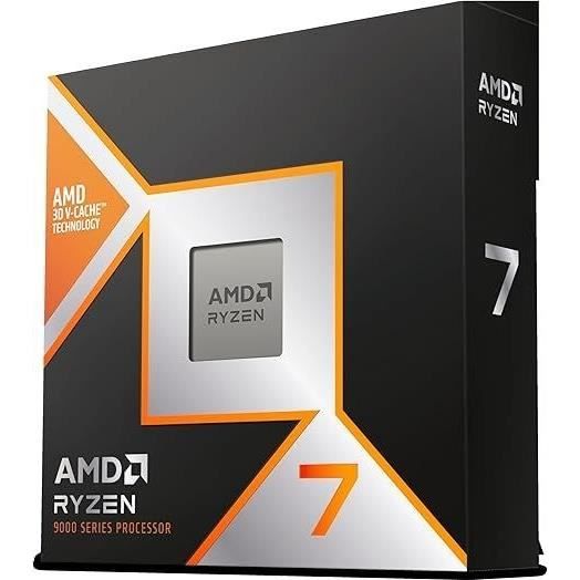 Processeur - AMD - Ryzen 7 9800X3D - 4.7 GHz, 8 coeurs, 104 MB L2 & L3, AM5