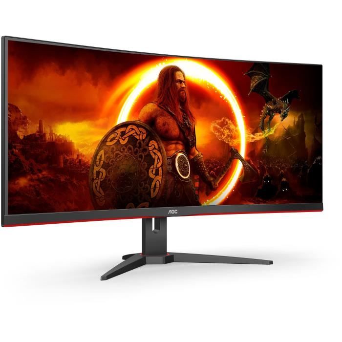 Ecran PC Gamer Incurvé - AOC - 34 - UWQHD - 144Hz - Dalle VA - 4ms - CU34G2XE/BK