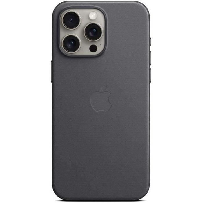 Coque et Ètui tÈlÈphone mobile Apple Coque en tissage fin avec MagSafe pour iPhone 15 Pro Max - Noir