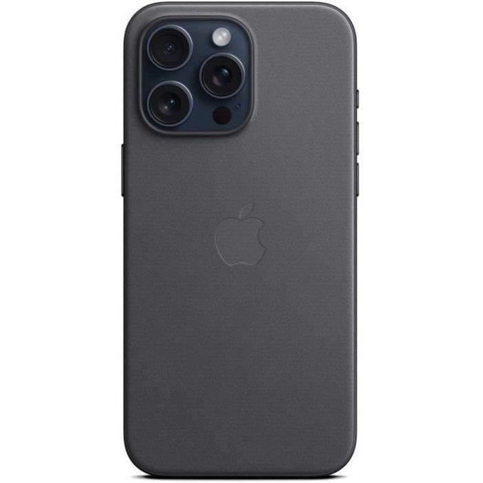 Coque et Ètui tÈlÈphone mobile Apple Coque en tissage fin avec MagSafe pour iPhone 15 Pro Max - Noir