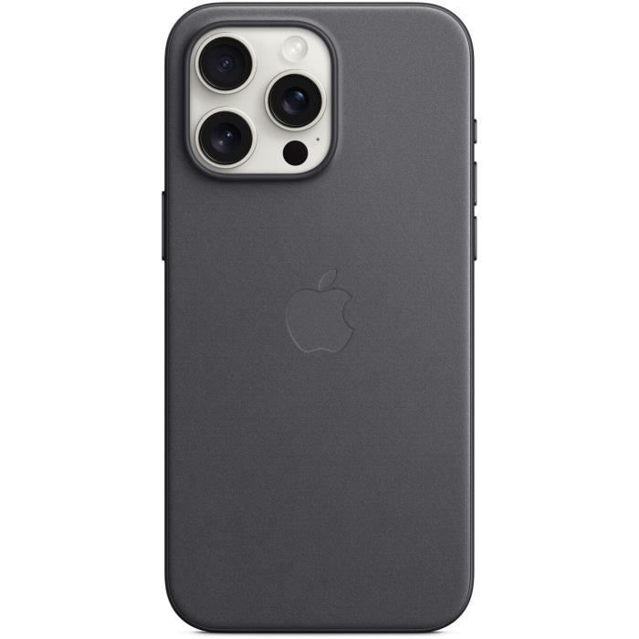 Coque et Ètui tÈlÈphone mobile Apple Coque en tissage fin avec MagSafe pour iPhone 15 Pro Max - Noir