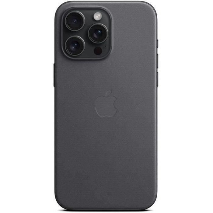 Coque et Ètui tÈlÈphone mobile Apple Coque en tissage fin avec MagSafe pour iPhone 15 Pro Max - Noir