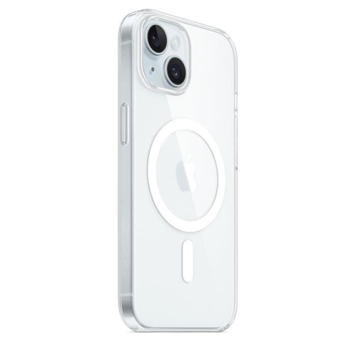 APPLE - iPhone 15 - Coque transparente avec MagSafe