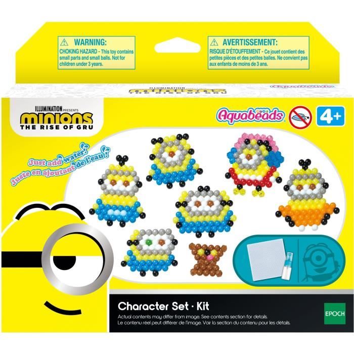 Kit de perles Les Minions 2 - Aquabeads - Recrée tes personnages préférés du film