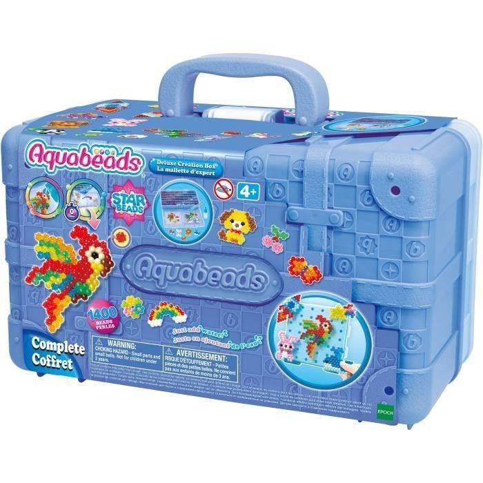 Aquabeads La mallette d'expert, Coffret 1400 perles multicolores, perles qui collent avec de l'eau, 31967, Des 4 ans