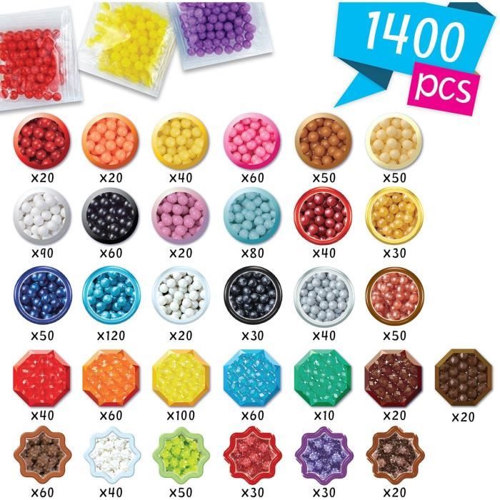Aquabeads Mes porte-clés et suspensions, Coffret création, perles qui collent avec de l'eau, 35025, des 4 ans