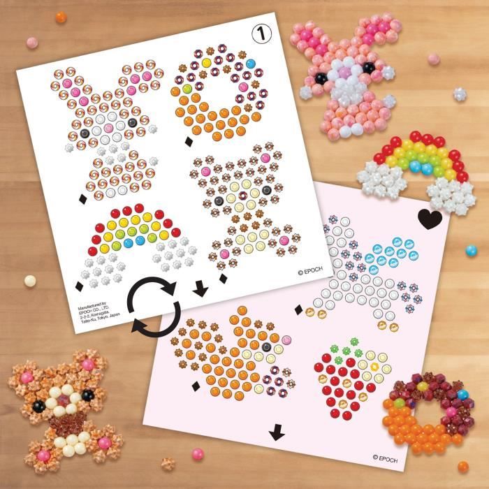 Aquabeads L'atelier d'initiation, Coffret 900 perles de 25 couleurs, perles qui collent avec de l'eau, 35087, Des 4 ans