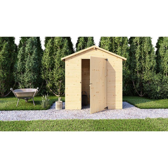 Abri de jardin en bois - Pin brut - 1,86 m˛ - Panneaux de 12 mm