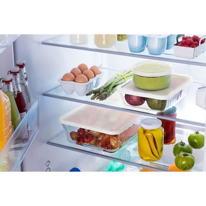 Boîte de conservation rectangulaire - PYREX - 1451007 - Couvercle en plastique - Verre borosilicate - 27 x 22 cm