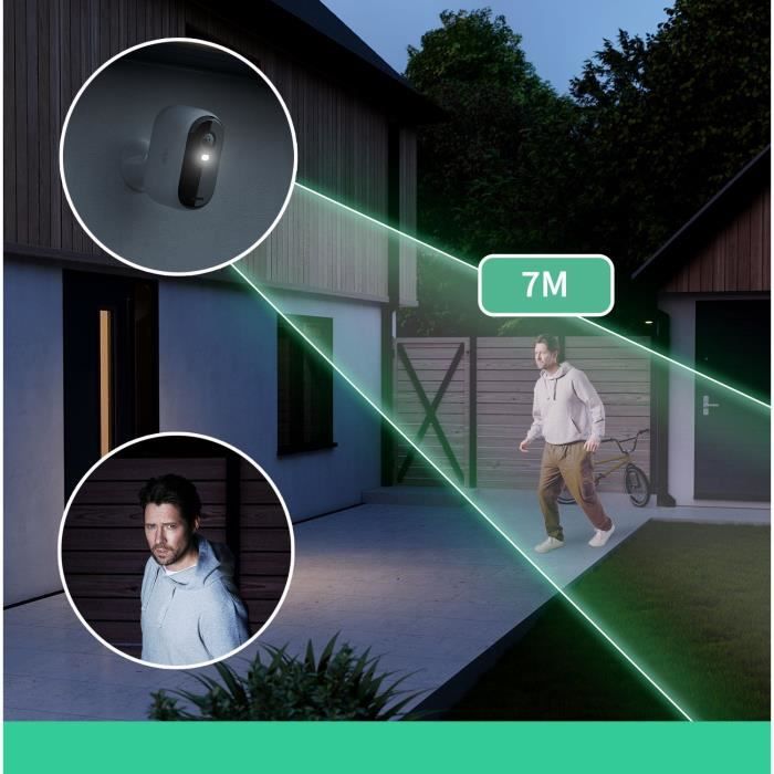 Caméra de sécurité connectée - ARLO - Essential2 - Pack de 3 - Résolution 2K - Vision nocturne couleur