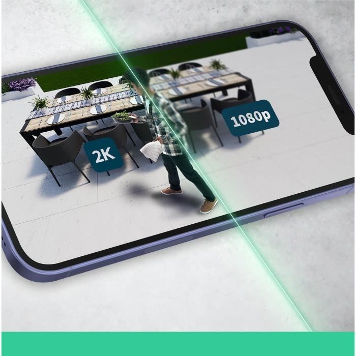 Caméra de sécurité connectée - ARLO - Essential2 - Pack de 3 - Résolution 2K - Vision nocturne couleur