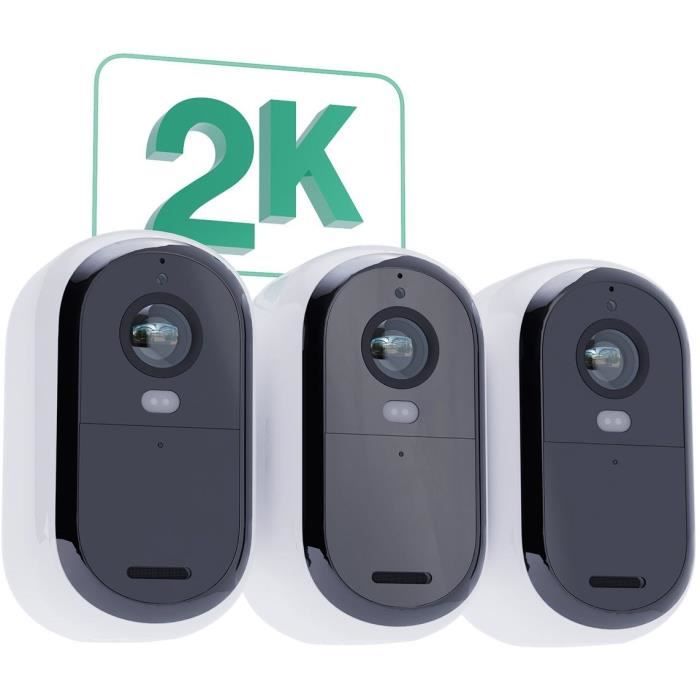 ARLO Caméra de surveillance Pack 3 caméras Essential 2k + 3 Panneaux solaires