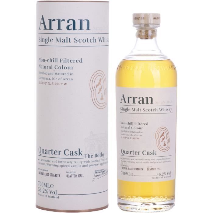 Arran - Quarter Cask -avec etui- The Bothy - Single Malt Scotch Whisky - 56,2% Vol. - 70 cl