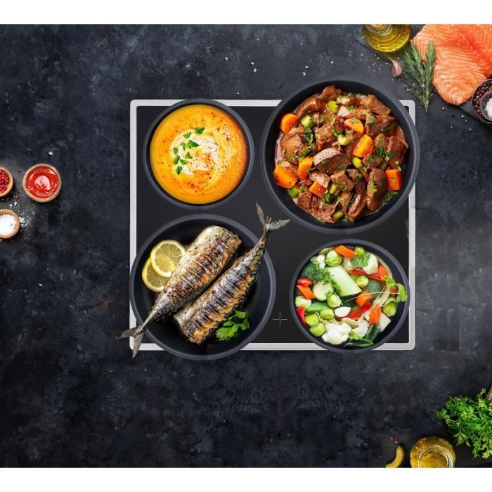 Arthur Martin AM1502 Batterie de cuisine 15 pieces - poignÈe amovible effet bois - tous feux dont induction