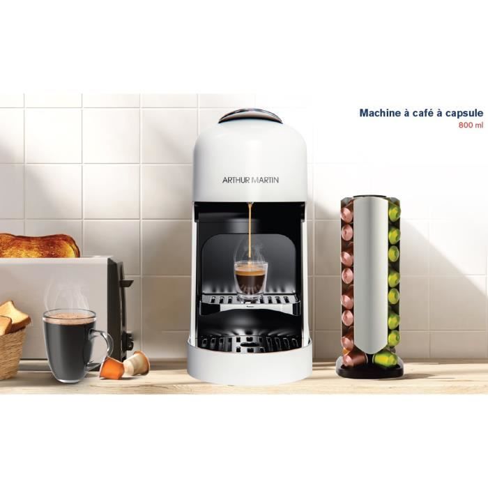 Machine a café a capsules - ARTHUR MARTIN - AMN230B - Expresso & Lungo - Préparation rapide