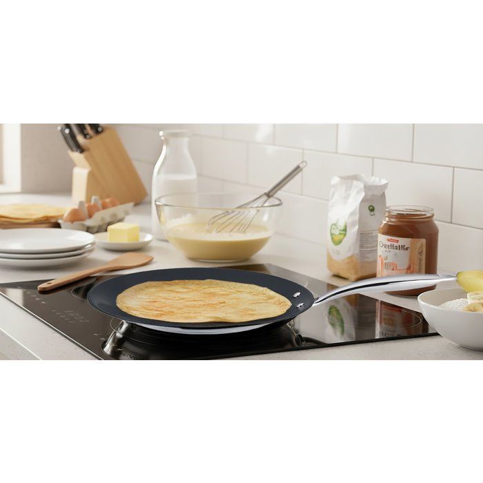 Crepiere grand chef - ARTHUR MARTIN - AM7248 - Ř28 cm - Inox 18/10 - Revetement céramique - Tous feux dont induction