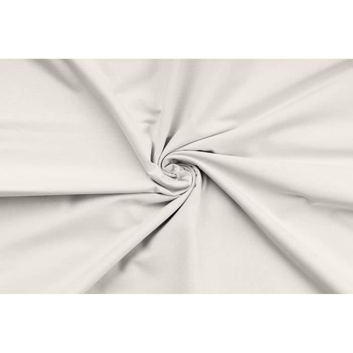 Parure de lit - 1 housse de couette 220 x 240 cm + 2 taies d'oreiller 60 x 60 cm - 100% coton renforcé - Blanc