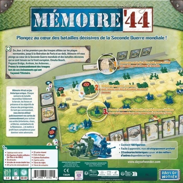 Asmodee - MÉMOIRE'44 édition 2025- Les 20 ans avec 20 scénarios