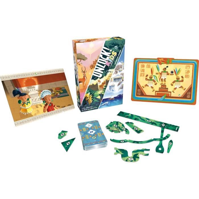 Unlock! Kids Histoires Mythes|Asmodee - Escape Game - 3 histoires chacunes 2 aventures - Dés 6ans