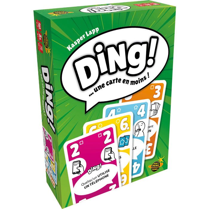 DON'T PANIC GAMES Jeu de cartes ambiance - DING! - 2 a 7 joueurs - Des 8 ans - fun et rapide - parties express - version française