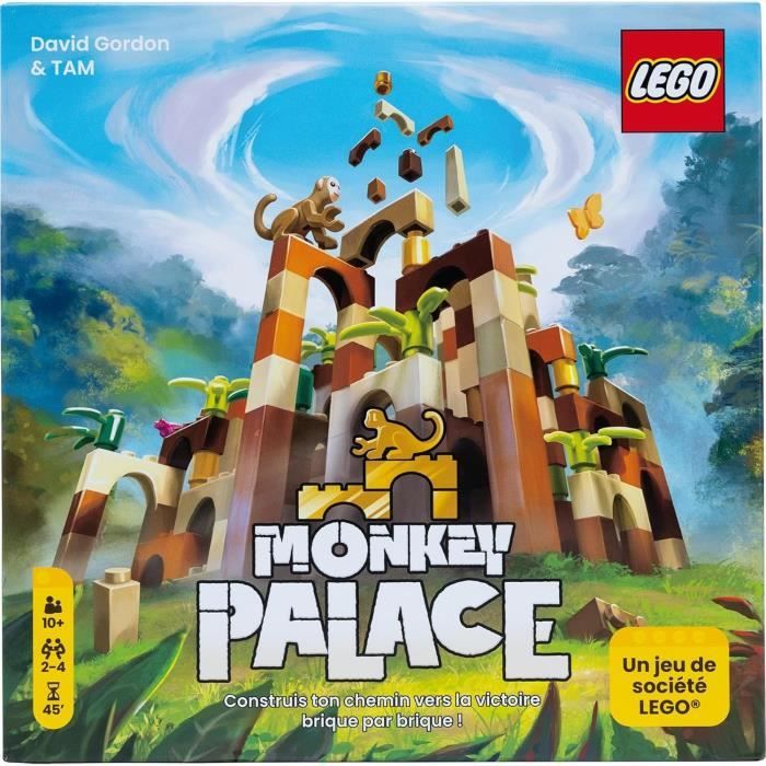 Lego Monkey Palace - Asmodee - Construisez Votre Chemin vers la Victoire Brique par Brique ! - 10 ans et + - 2 a 4 Joueurs - 45 mn