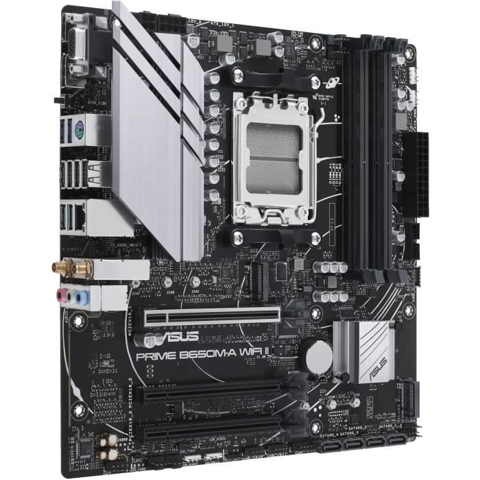 Carte mere - ASUS - PRIME B650M-A WIFI II - AMD B650 - Emplacement AM5 micro ATX