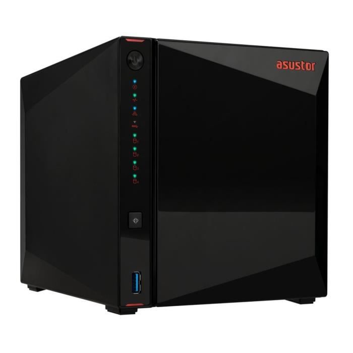 Serveur NAS - ASUSTOR - AS5404T Nimbustor 4 Gen2 - Quad-Core 2.0GHz - 4GB DDR4 - 2x 2.5GbE - 4 baies