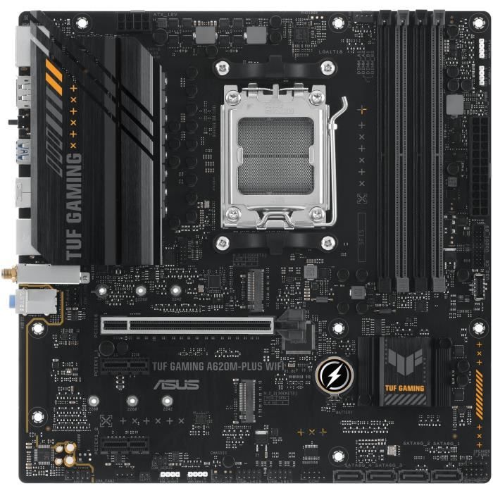 Carte mere - ASUS - TUF GAMING A620M-PLUS WIFI - AMD A620 - Emplacement AM5 micro ATX