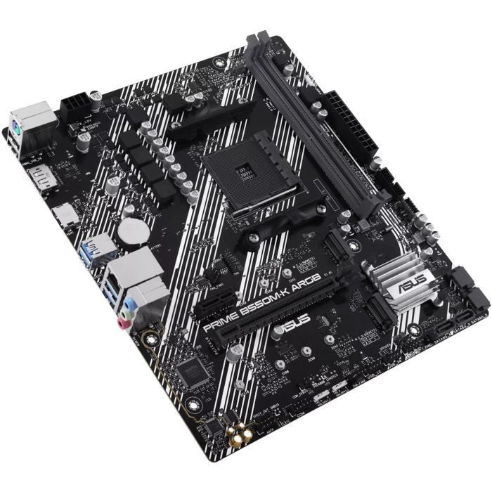 Carte mere - ASUS - PRIME B550M-K ARGB - AMD B550 - Emplacement AM4 micro ATX