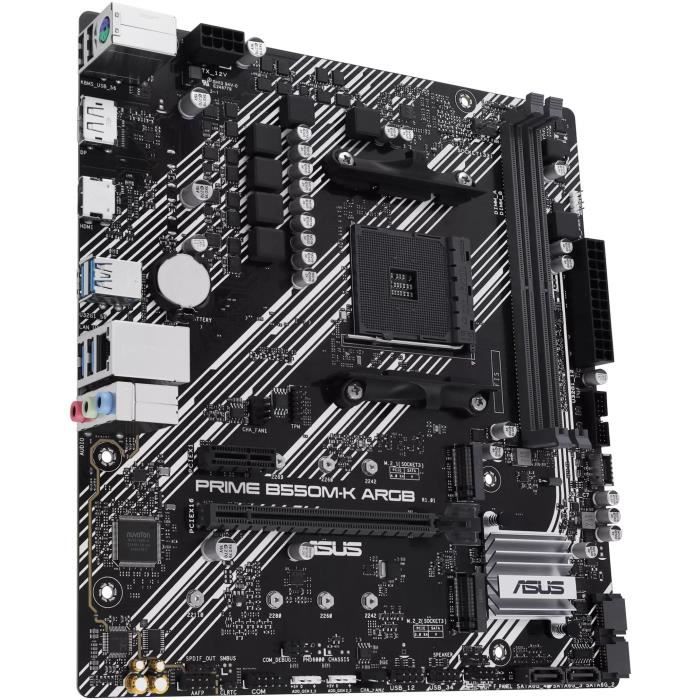 Carte mere - ASUS - PRIME B550M-K ARGB - AMD B550 - Emplacement AM4 micro ATX