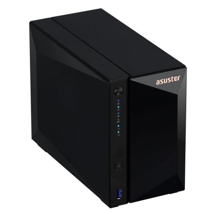 Serveur NAS - ASUSTOR - AS3302T v2 Drivestor 2 Pro Gen2 - Quad-Core 1.7GHz - 2GB DDR4 - 2.5GbE - 2 baies