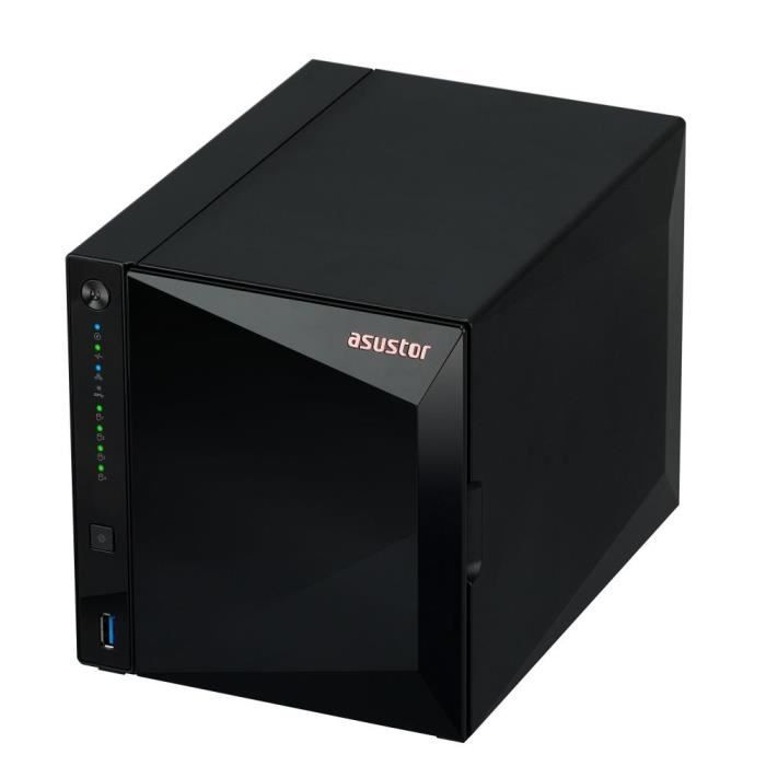 Serveur NAS - ASUSTOR - AS3304T v2 Drivestor 4 Pro Gen2 - Quad-Core 1.7GHz - 2GB DDR4 - 2.5GbE - 4 baies