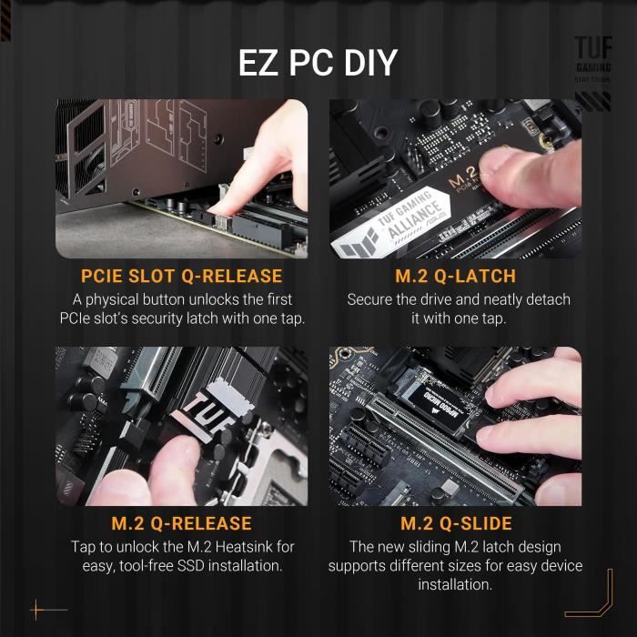 Carte mere - ASUS TUF GAMING Z890-PLUS WIFI - DDR5 - WiFi intégré - ATX