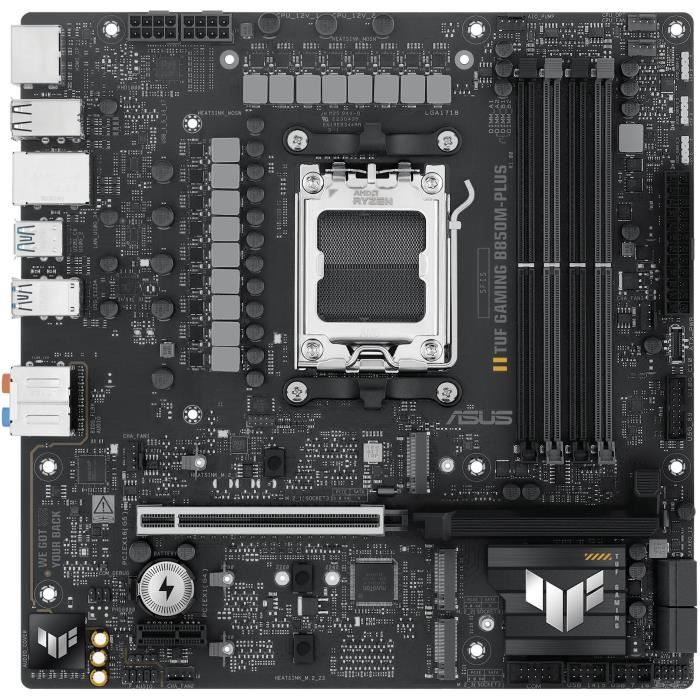 Carte mere - ASUS - TUF GAMING B850M-PLUS - AMD B850 - Emplacement AM5 micro ATX
