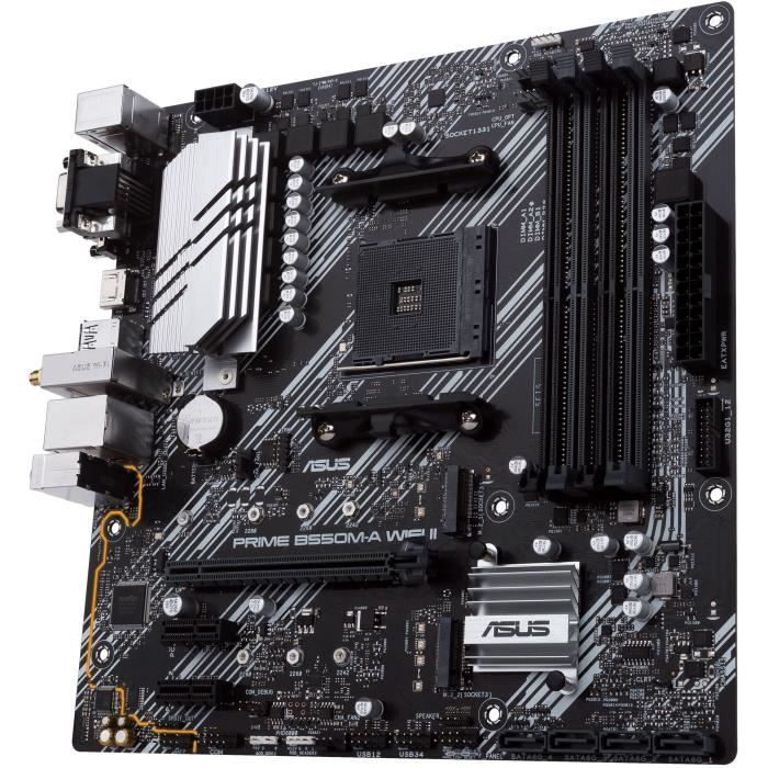 Carte mere - ASUS - PRIME B550M-A WIFI II - AMD B550 - Emplacement AM4 micro ATX