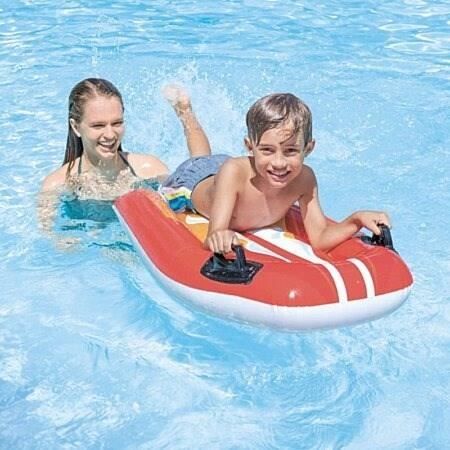 Bodyboard Gonflable Enfant - INTEX - 112x62 Cm - 2 Modeles Assortis - Garçon et Fille