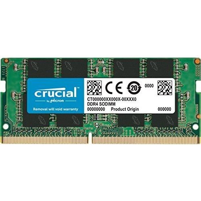 Crucial MÈmoire RAM DDR4 - 8GB - 3200 MT/s - CL22 - SODIMM