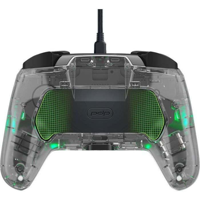 Manette filaire pour Nintendo Switch - PDP - Afterglow - Éclairage LED - Transparent