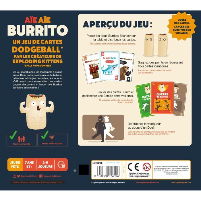 Jeu de sociÈtÈ - ASMODEE - Aie Aie Burrito (Edition 2022) - Ambiance - 3 a 6 joueurs