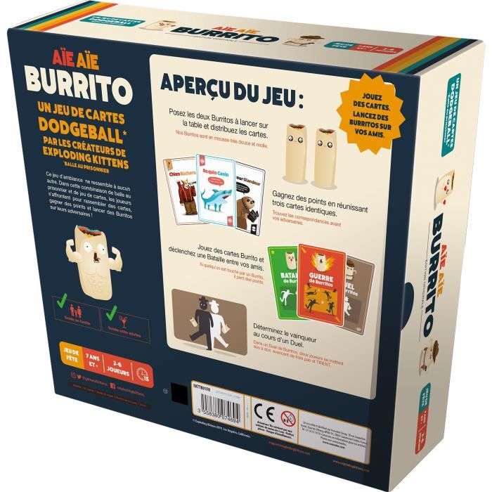 Jeu de sociÈtÈ - ASMODEE - Aie Aie Burrito (Edition 2022) - Ambiance - 3 a 6 joueurs