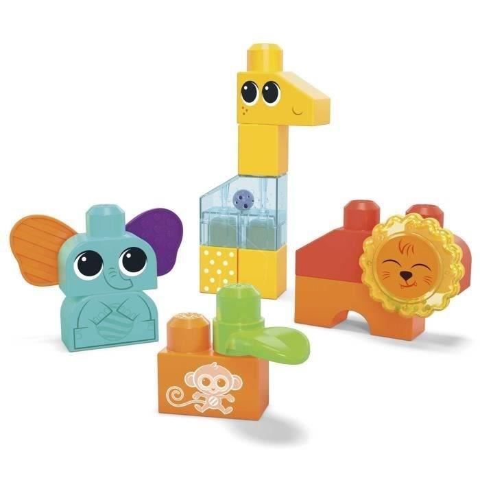 Jeu de construction SAFARI DES SENS MEGABLOKS - Girafe clochette, lion billes et ÈlÈphant oreille souple