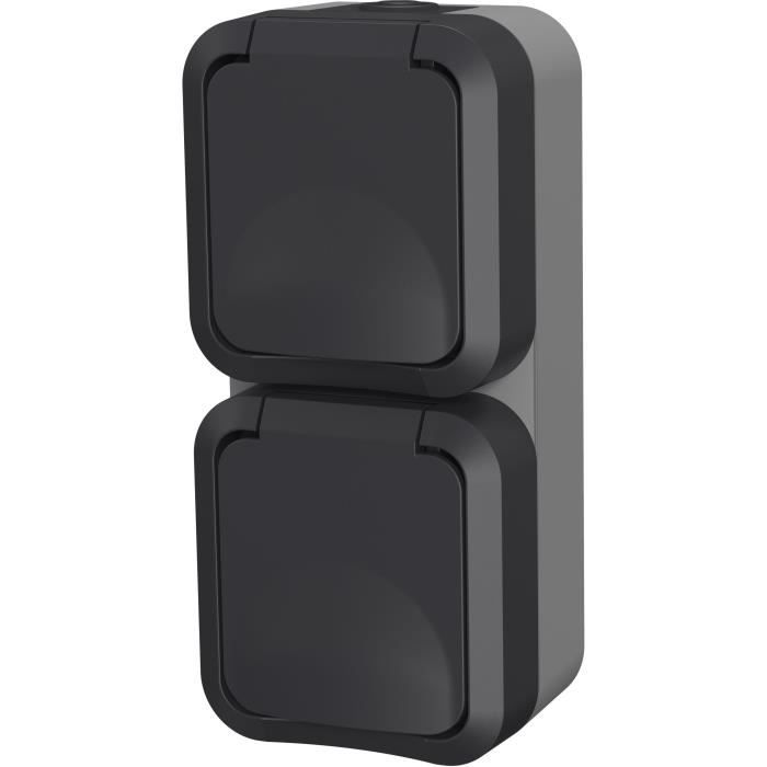 Double prise - QUARX - Aqua Pro - Extérieure, verticale, IP55, 250V, 16A