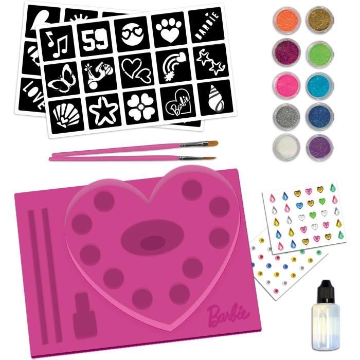 Tatouages Barbie - LISCIANI - Barbie - Glitter Tattoo - Tatouages pailletés - Matériel sűr et testé