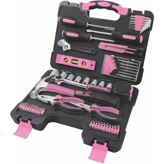 Ensemble d'outils - FIELDMANN - FDG 5010-53R - 53 pieces - Couleur rose - Outils pour femmes