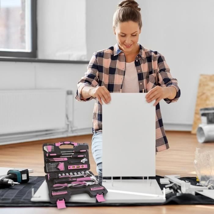Ensemble d'outils - FIELDMANN - FDG 5010-53R - 53 pieces - Couleur rose - Outils pour femmes