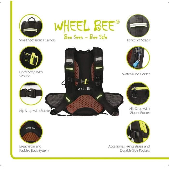 Sac a dos - Vélo - SCHILDKRÖT - LED + Port USB + Sortie écouteurs inclus